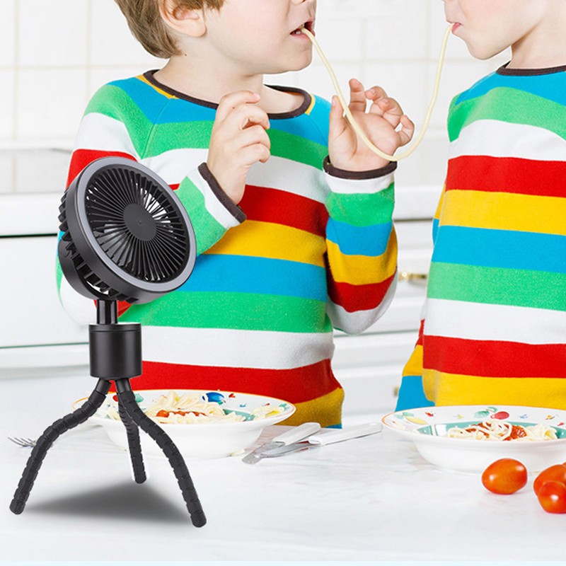 Portable Stroller Fan Handheld LED Night Night USB Rechargeable Multi
