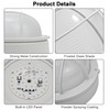 2 Pack 8" Bulkhead LED Light White Round Nautical Light,Outdoor