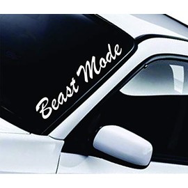 Beast Mode Wall Decal Car Window Truck JDM Race Racing Sticker Vinyl Art Decor Quote Drift Automotive Van Inpirational Rap Music Lyrics Work Hard Fast
