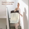 160L Laundry Basket with Wheels, 2-section Rolling Laundry Basket, Large