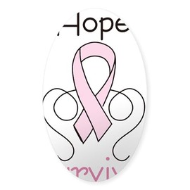 CafePress Hope Survivor Oval Car Bumper Sticker