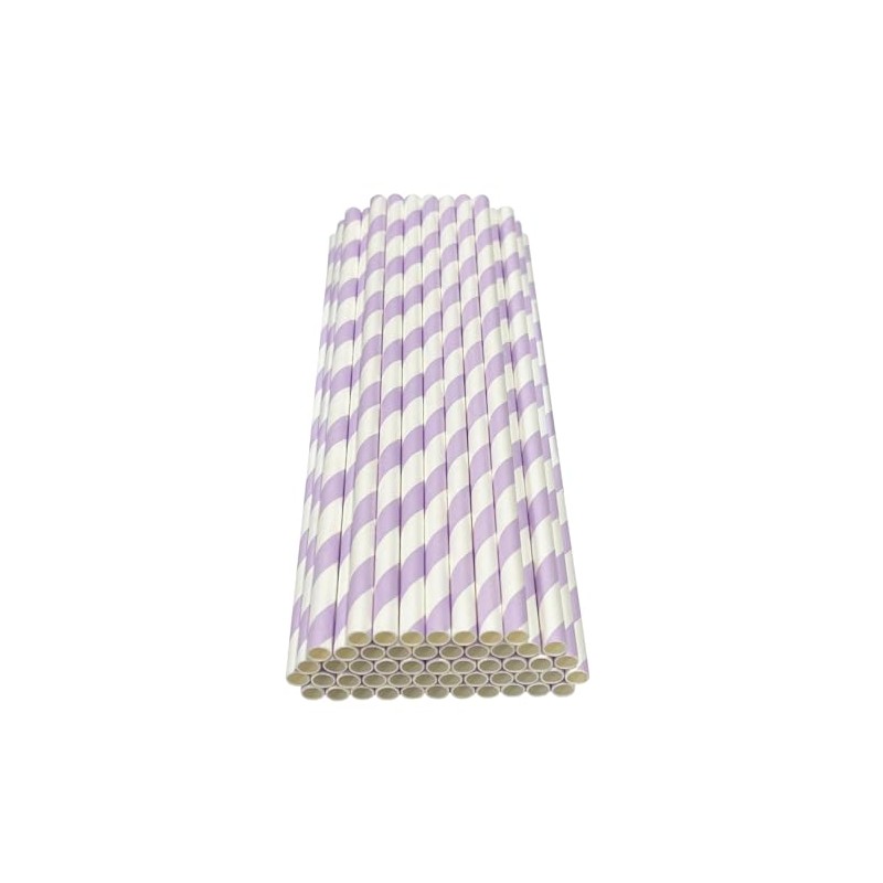 Haobase 50Pcs Paper Drinking Straws, Biodegradable Paper Straws for Drinking