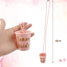 TIMESETL Shot Glasses with Chain, Pack of 12 Shot Glasses for Hanging, JGA Shot Glasses, Team Bride and Bachelorette Party Cups, JGA Shot Glasses for Bridal Shower Decoration