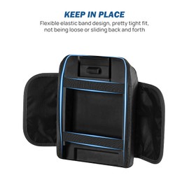 JOYTUTUS Center Console Cover with Pocket Compatible with 2016-2023 Tacoma Armrest, PU Leather Arm Rest Cover, Middle Console Protector