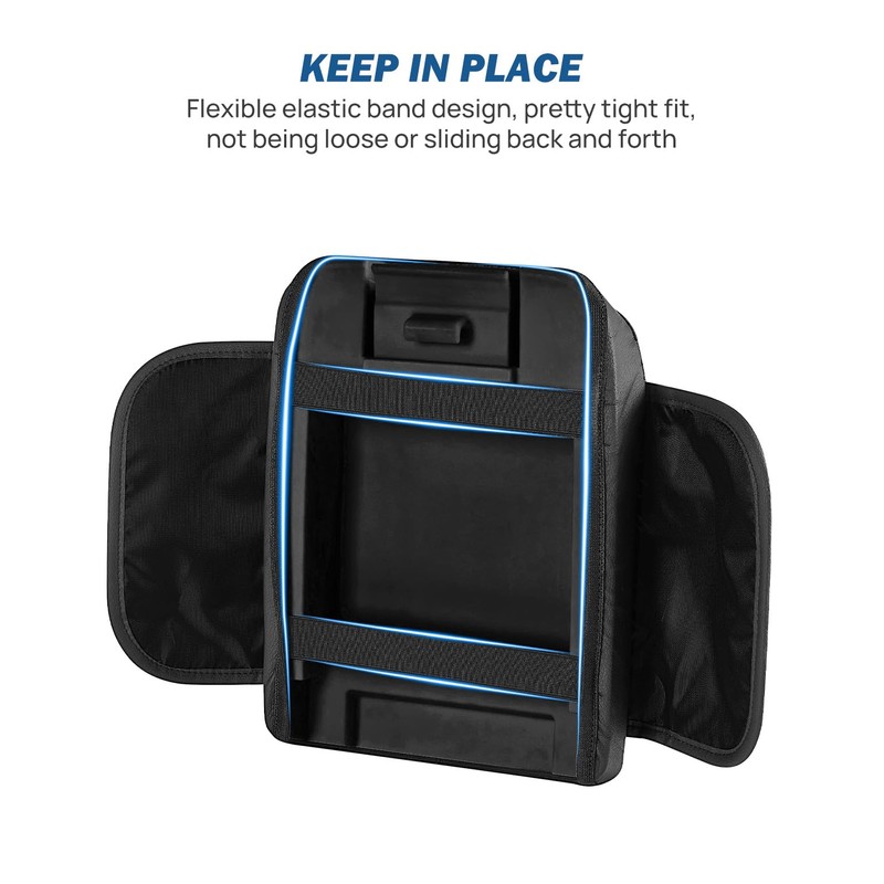 JOYTUTUS Center Console Cover with Pocket Compatible with 2016-2023 Tacoma