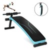 Blue Adjustable Folding Design Slant Bench Push Ups Sit-Up Board