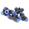 50Pcs 3‑Way Pneumatic Connector Quick PU Tube Hose Push in
