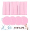 HCSNK Esponjas Faciales Comprimidas De Celulosa Limpieza 60pzs