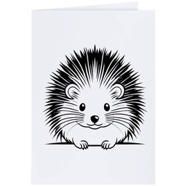 Azeeda Groß (A4) 'Langschwanz-Stachelschwein' Grußkarten/A4 Grußkarten (GC00069358)