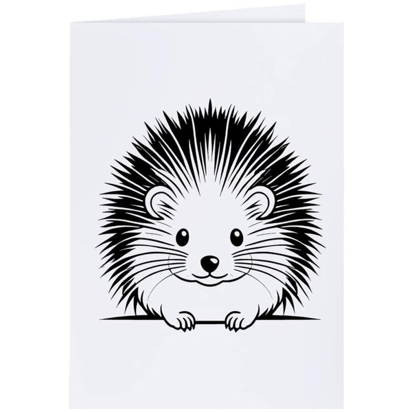 Azeeda Groß (A4) 'Langschwanz-Stachelschwein' Grußkarten/A4 Grußkarten (GC00069358)