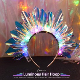 Zoestar - Diadema luminosa con luz para el cabello, accesorios para mujeres y niñas