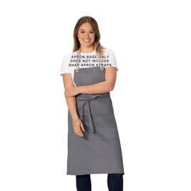 Chef Works Unisex Frisco Snap Butcher Apron, No Neck Strap, Black, One Size, Black, One Size