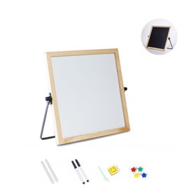 Drehbare magnetische Whiteboard, 25,4 x 25,4 cm: Tischplatte, doppelseitig, tragbar, Mini-Schreibtafel, Staffelei für Schule, Büro, Restaurant, Menüzubehör
