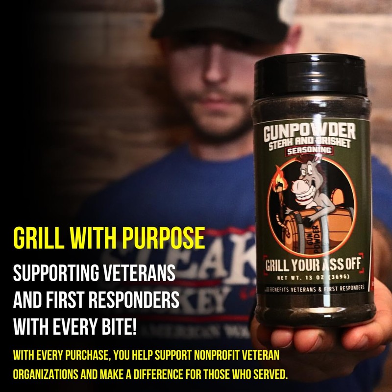 Grill Your As* Off Gunpowder Seasoning – 13oz BBQ Seasoning