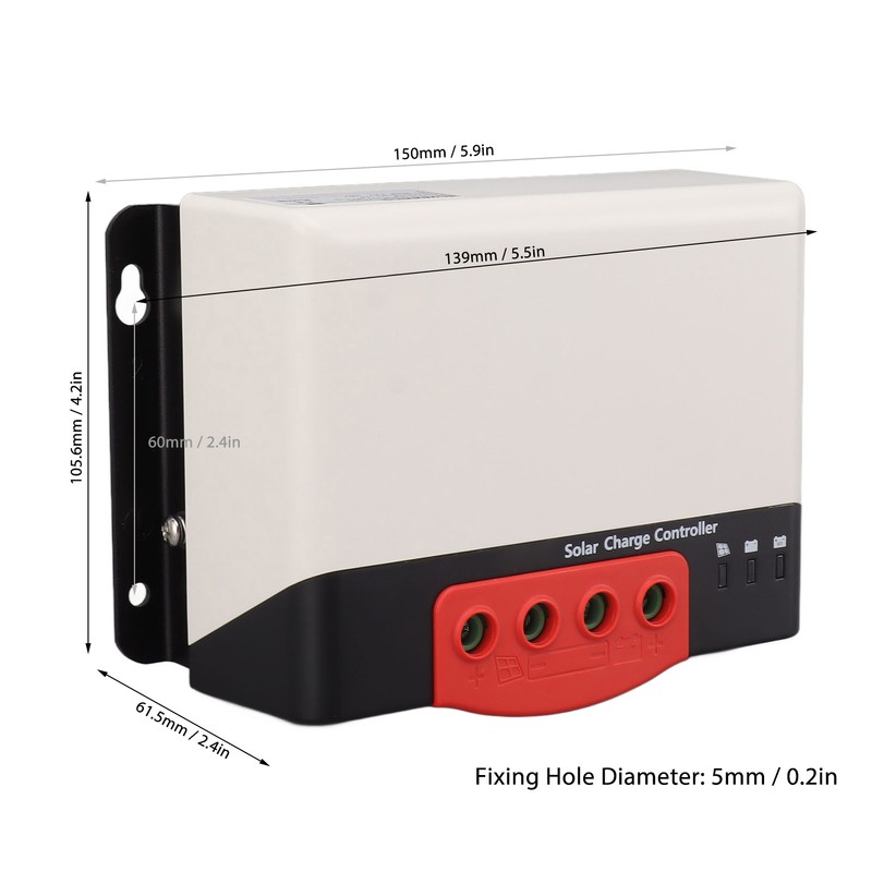 Solar Charge Controller 20A MPPT 12V 24V Safety Protection LED