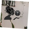 ABOOFAN Acrylic Girl Shape Wall Clock Modern Frameless Sticker Design