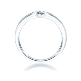 Tresor 1934 Sterling Silver 925 rhodium-plated Ladies ring / Engagement ring / Wedding ring with white Zirconia Size N 60451021