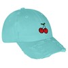 JPAK Cherries Vintage Dad Hat Frayed Embroidered Cap Fruit Mint