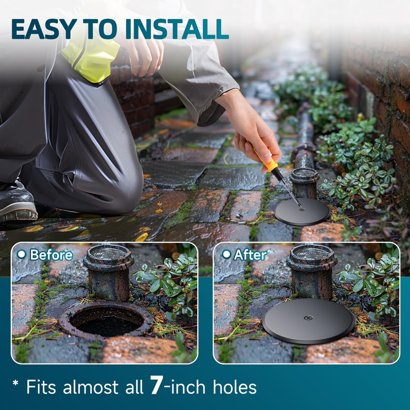 1 Pcs 7 Inch Cleanout Cover, Decorative Cleanout Access Covers