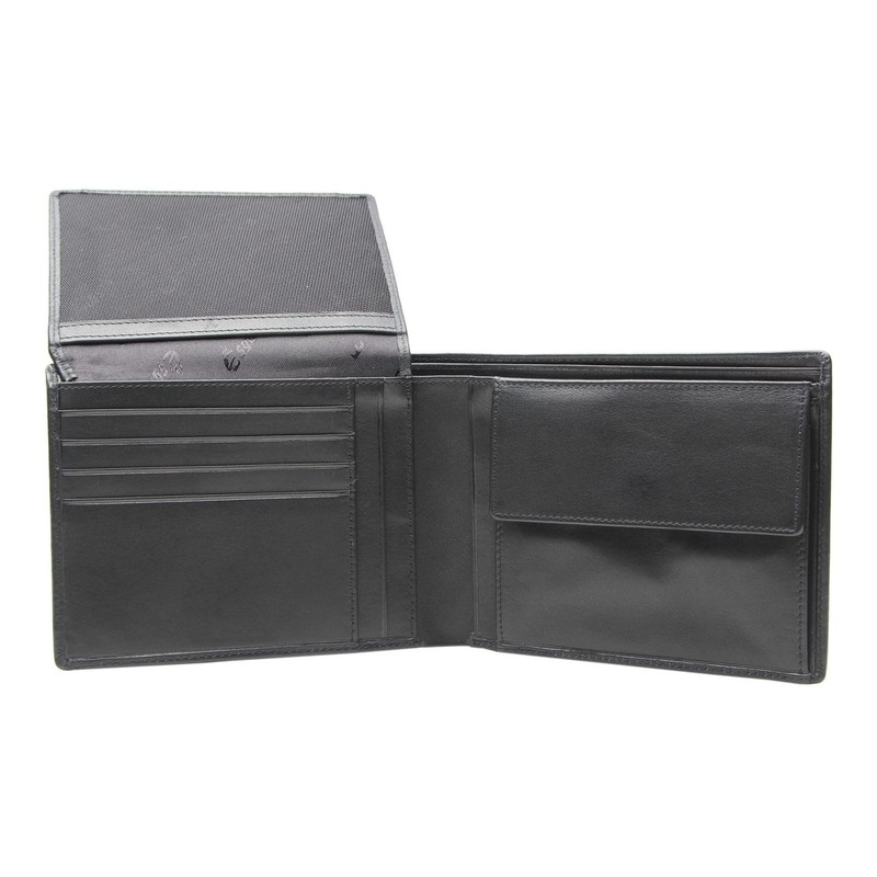 Esquire Frankfurt RFID Protection Leather Wallet 12.5 cm, black, Classic