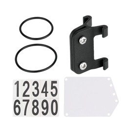 chiwanji Number Plate and Holder with Bands Fixed Parts Seatpost PP Triathlon Race Accessories Rear Bike, Non Round Tube