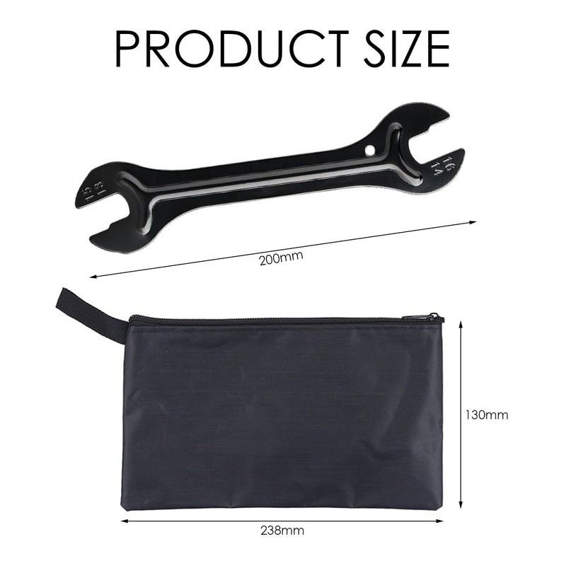 VBRHFRIF 2 Bicycle Repair Wrenches, 1 Tool Bag, Cone Wrench,
