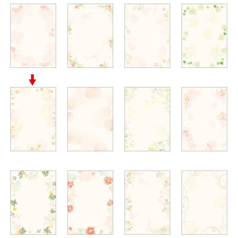 タカ印 デザインペーパーフラール フラワリー 4-3005