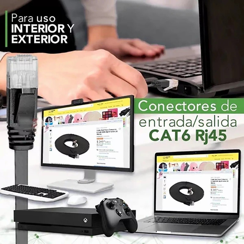 KYX Cable Red Plano Categoria 6 Cat6 Rj45 Utp Ethernet