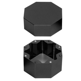 Generic Pool Chalk Holder, Billiard Chalk Holder, Aluminium Alloy Octagonal Universal Billiard Box/Cover with Iron Sheet for Accessory (Black)
