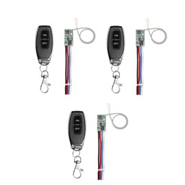 QIACHIP 433M Universal Wireless RF Remote Control Switch DC 6V 12V 24V 1CH Channel Relay Wireless Secure RF Remote Control Switches Transmitter and Receiver kit, Momentary Toggle Latched Delay Mode