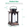 TomCare Solar Lights Flickering Flame Upgraded Metal Solar Lantern Outdoor