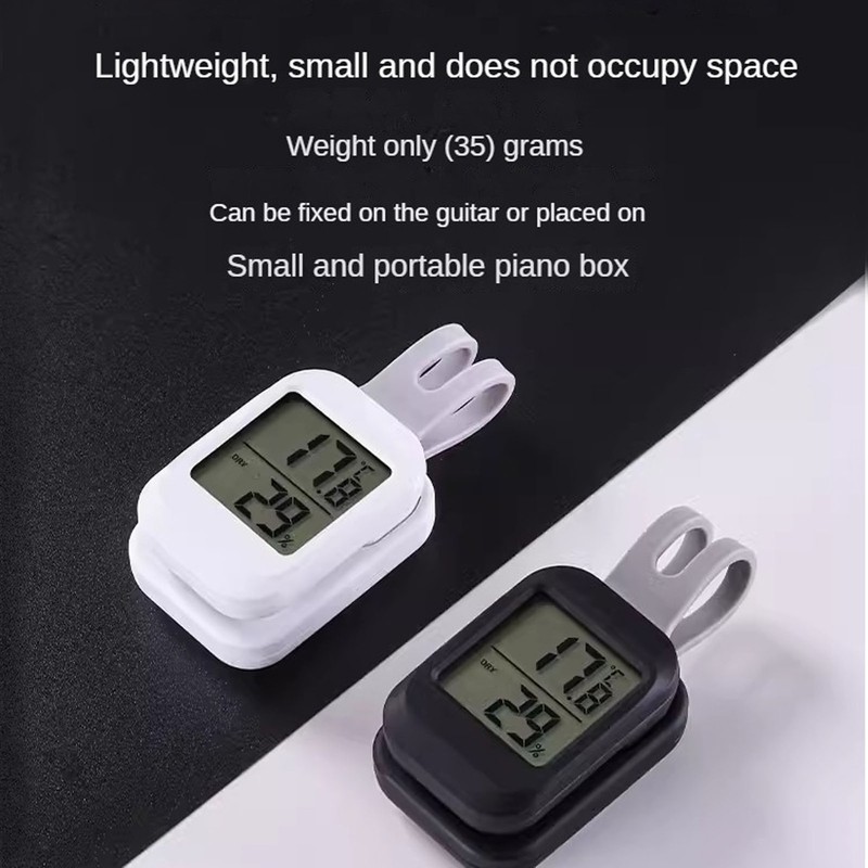 Universal Guitar Humidifier Mini Clear Display Portable Guitar Hygrometer Thermometer