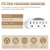3-Prong 3-Outlet Plug Wall Mount Extender, 3-Prong to 3-Prong 3