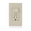 Leviton GFCI Combination Outlet with Switch, 15 Amp, Self Test,