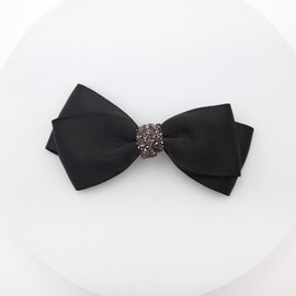 Burnaby Butterfly Black Crystal Ribbon Pin Small / 버나비 나비 블랙 크리스탈 리본핀 스몰