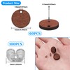 Wood Earring Posts,160Pcs Wooden Stud Earrings Posts with Loop for