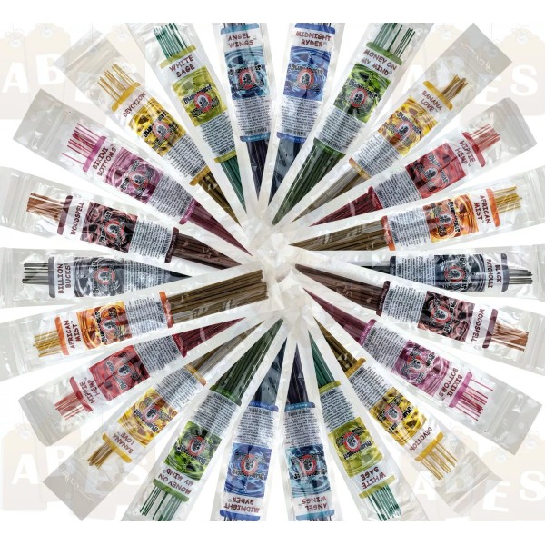 Blunteffects 12-Pack ASSORTED BluntEffects Incense 11" Sticks Air Freshener, Hand