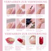Virellay 360 Pieces Gradient Artificial Fingernails (Pink Gradient Almond, 360