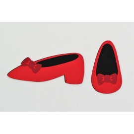 Wizard Of Oz Dorothy Toto Munchkin Monkey Slippers Scrapbooking Die Cut - Red Slippers