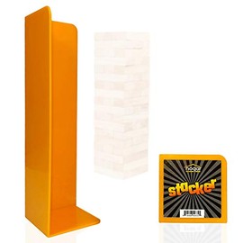 Hogar Wood Block Tower Stacking Tray Game Accessory Ages 6 to Adult - Compatible with Tipsy Tower, Lewo, WE Games and More