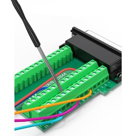 Jienk DB44 Solderless Male RS232 Serial Adapters, HDB44 Male D-SUB to 44Pin 3Row Terminal Block Breakout Board for CNC Computers Mechanical Equipment