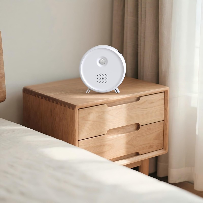 Satisure White Natural Sounds Box, Modern Bird Chirping Box with