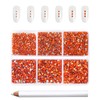 Beadsland Flat Back Rhinestone for Nail Art, SS3-SS10 6 Mixed