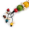 Avalaya Y-Shape Multicoloured Round Wood Bead with Sea Shell Element
