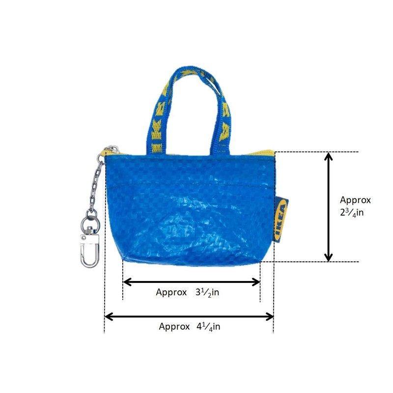 IKEA GLOBAL Key & Coin Purse KNOLIG Bag Small Blue