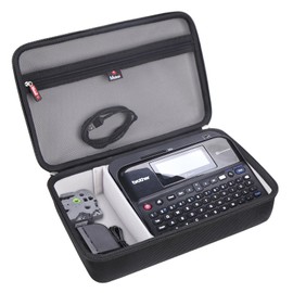 Mchoi Hard Portable Case for Brother P-Touch Label Maker PTD600 /D610BT Connected Label Maker, Case Only (Black and Grey)