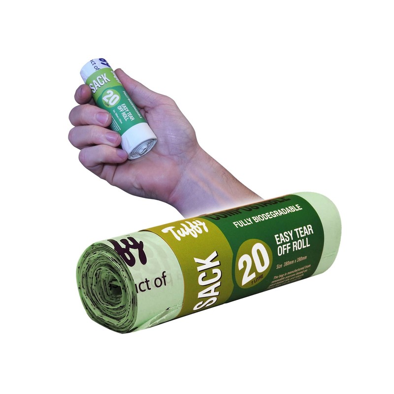 Tuffy Caddy Liner 7L 20 Compostable Biodegradable Food Waste Bags