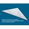 Triangular Marble Shower Seat (Calacatta Engineered Marble, 16" x 16")