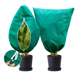 Insoma Plant Covers Freeze Protection, 2.2 oz/yd² Thickened Outdoor Plants Frost Protection Covers with Zipper & Drawstring, Frost Blankets for Tree in Winter (31.5" W X 47.3" H)