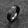 Vakki Hammered Ring Black Tungsten Rings Men's Ring Tungsten Carbide